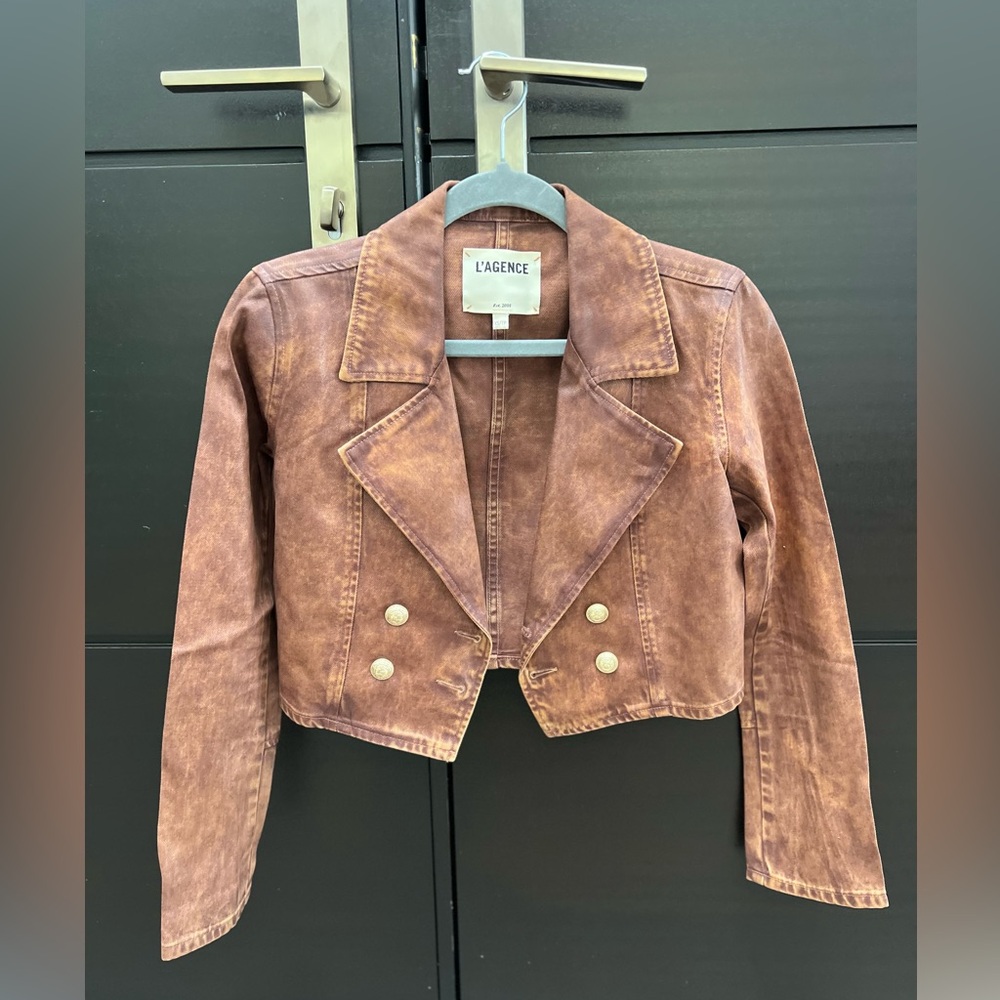 L'AGENCE Brown Women's Jacket - Picture 12 of 13
